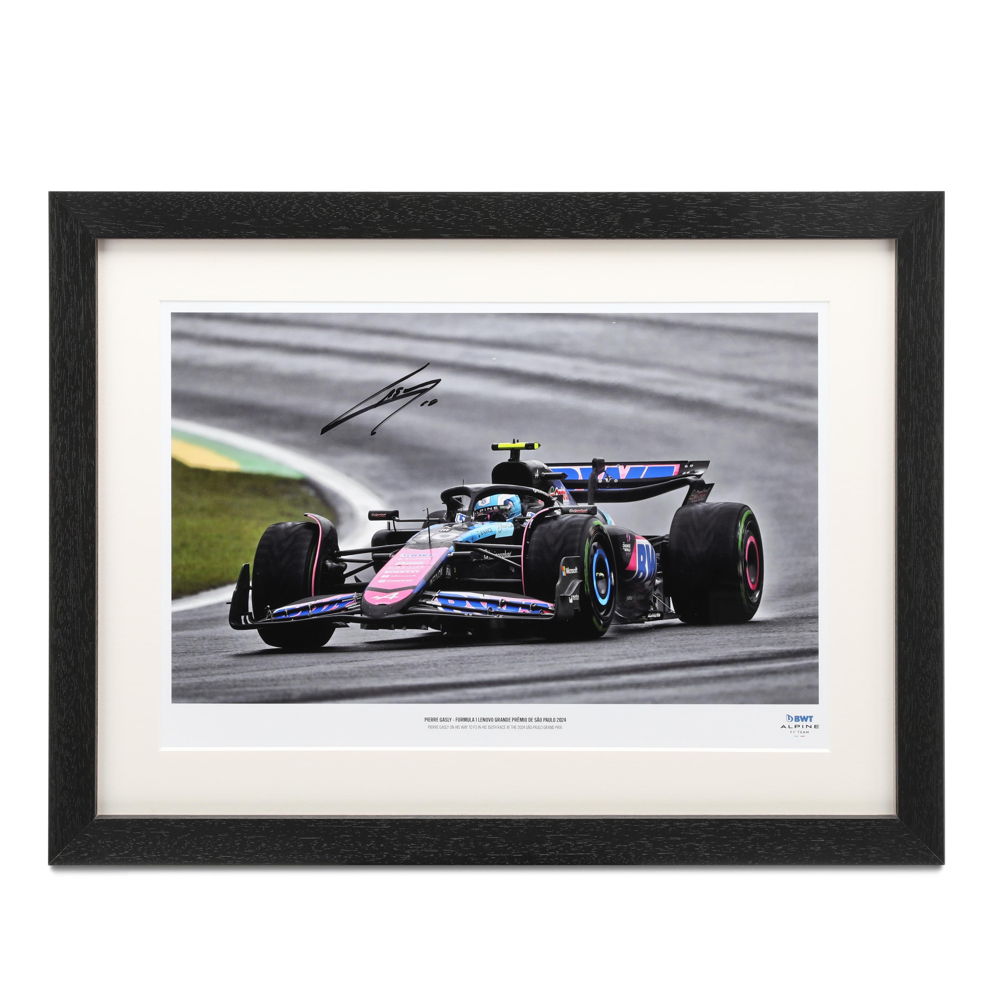 Pierre Gasly 2024 Signed Alpine Print - Brazilian GP