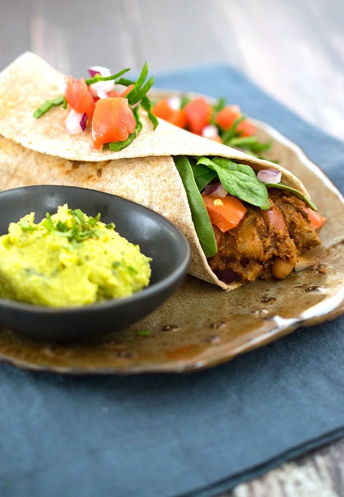 Vegan Slow Cooker Potato and Bean Mole