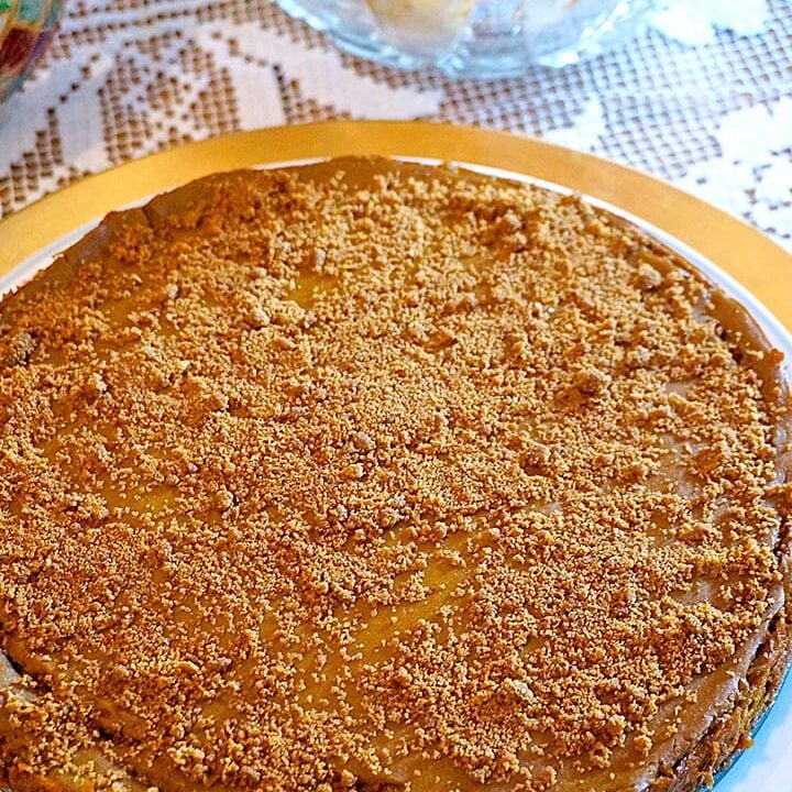 Vegan Pumpkin Spice Cheesecake from from Laura Theodore's Vegan-ease