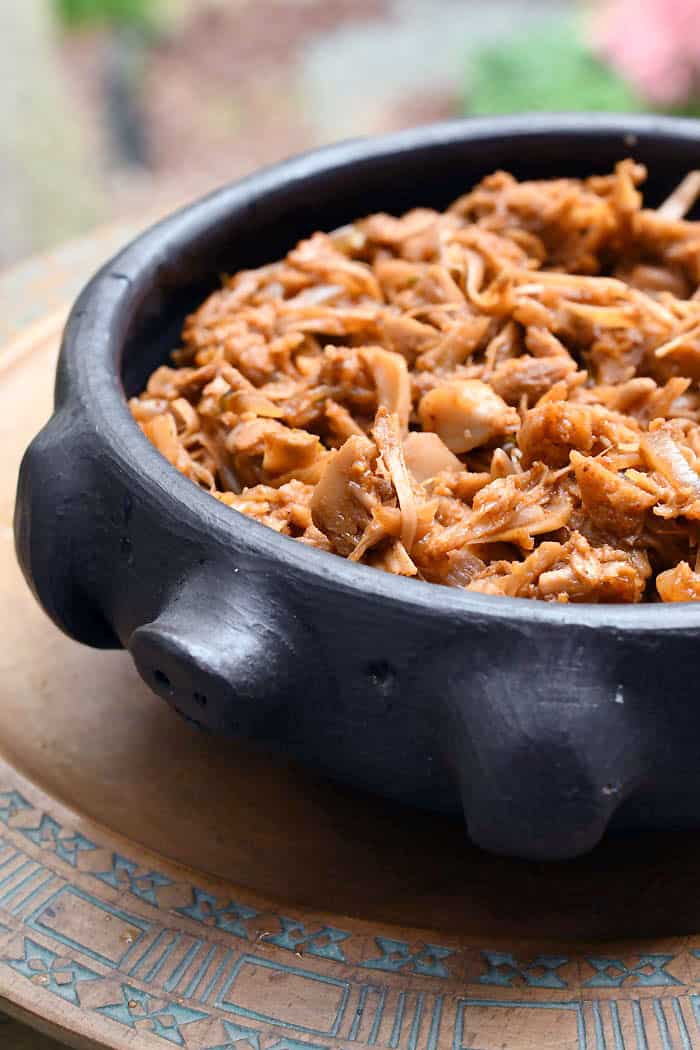 Jackfruit in a pid pottery bowl
