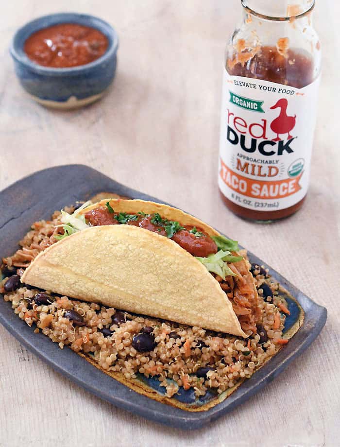 Instant Pot Quinoa Black Bean and Chile Citrus Jackfruit