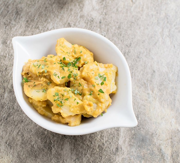 Vegan Slow Cooker Potato Au Gratin with No Added Oil