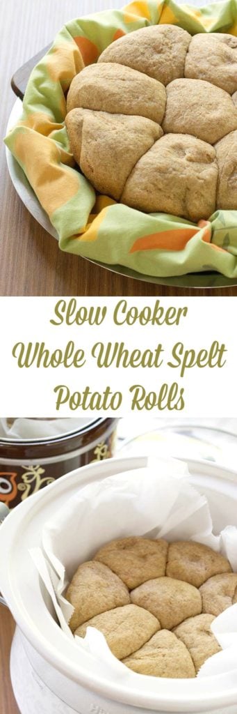 Slow Cooker Whole Wheat Spelt Potato Rolls