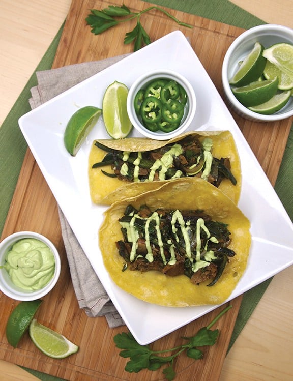 Seitan Chimichurri Tacos from Dianne Wenz's What’s For Dinner?