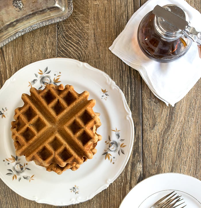 Vegan Gluten-Free Chai Teff Waffles
