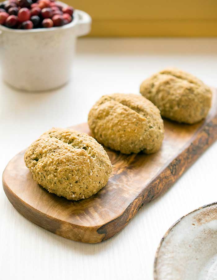 Gluten-Free Vegan Teff Oat Rolls