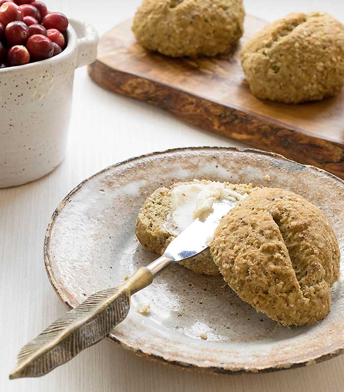 Gluten-Free Vegan Teff Oat Rolls