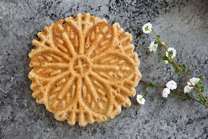 Vanilla Gluten-free Vegan Pizzelles Made with Teff Flour!