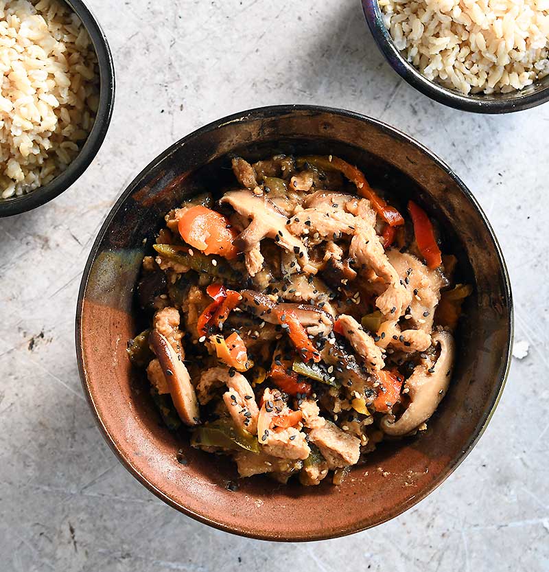 Teriyaki soy curls