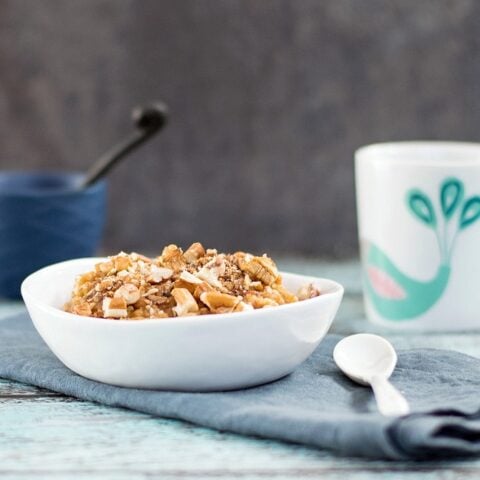 Instant Pot Vegan Pumpkin Coffeecake Steel-cut Oatmeal