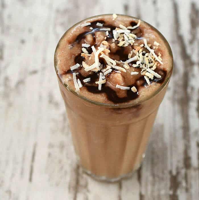 Vegan Hazelnut Mocha Coconut Latte or Frappuccino