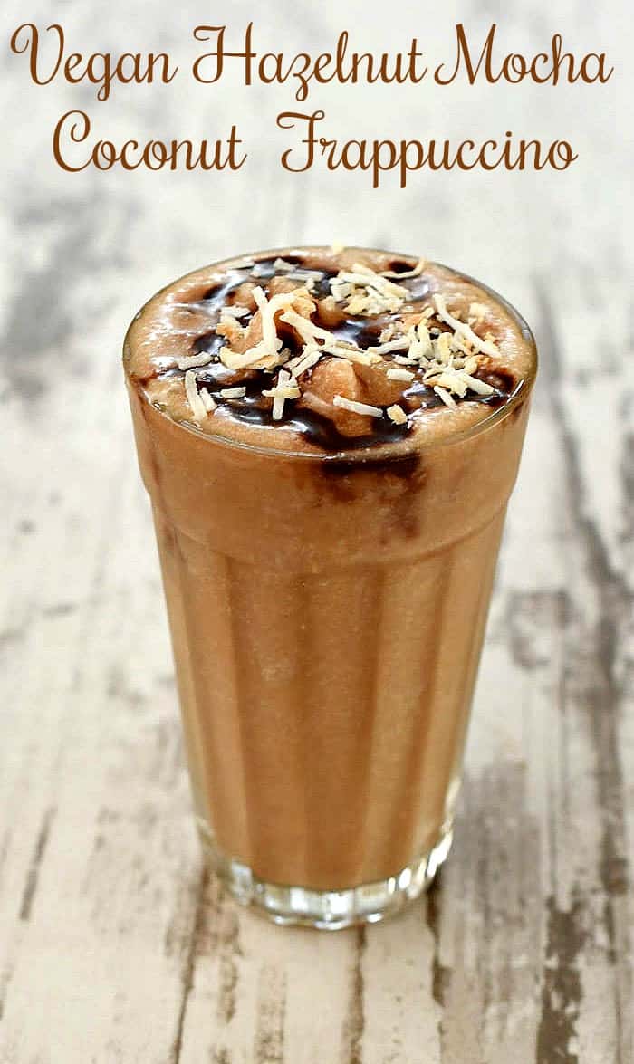 Vegan Hazelnut Mocha Coconut Latte or Frappuccino