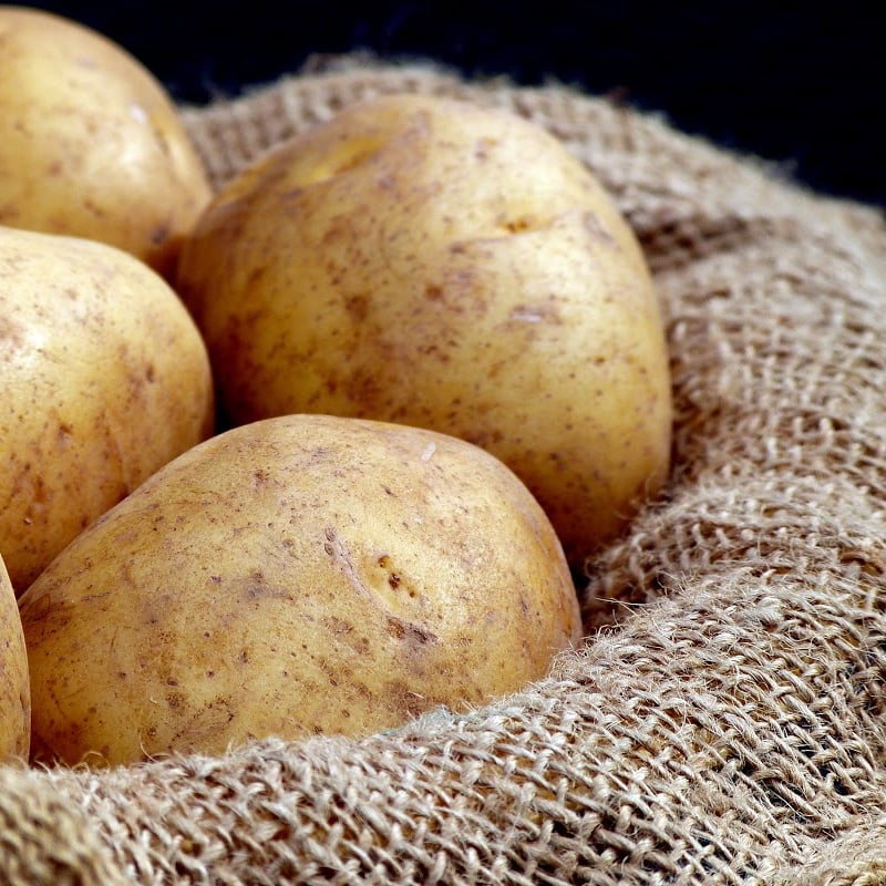 Idaho potatoes in a basket