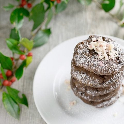 Vegan Mint Double Chocolate Black Bean Cookies