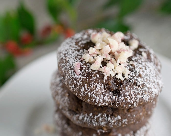 Vegan Mint Double Chocolate Black Bean Cookies