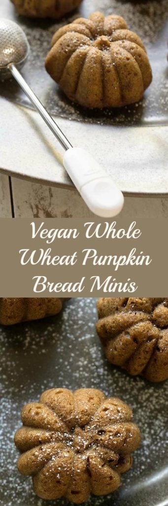 Vegan Whole Wheat Pumpkin Bread Minis