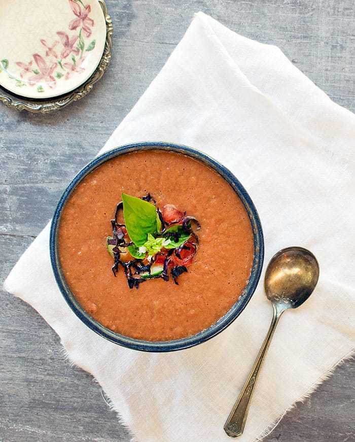 Fresh Herb and Watermelon Gazpacho