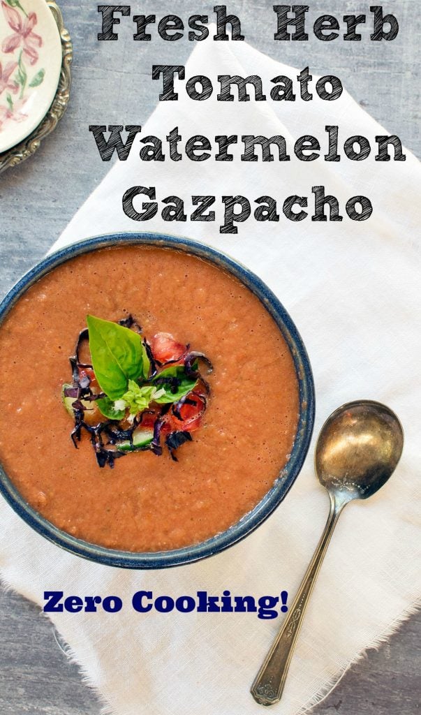 Fresh Herb and Watermelon Gazpacho