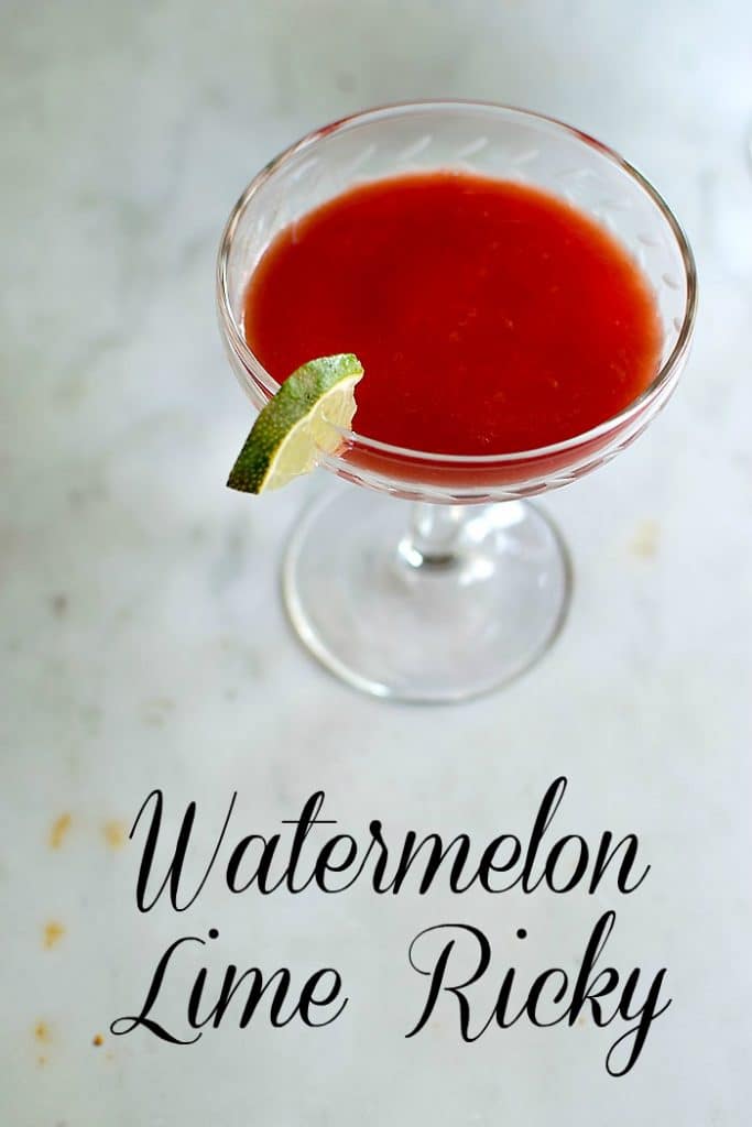 Summer Watermelon Ricky with Homemade Watermelon Juice