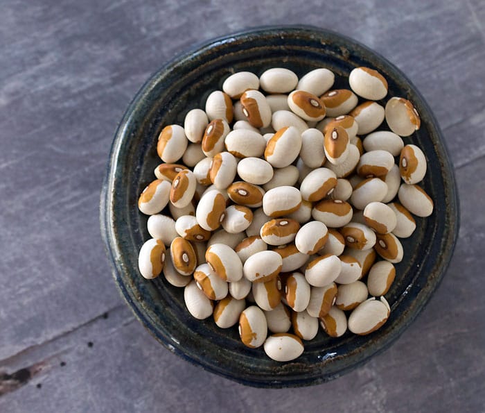 Slow Cooker Yellow-Eyed Bean Soup For 2 with Veggie Variations
