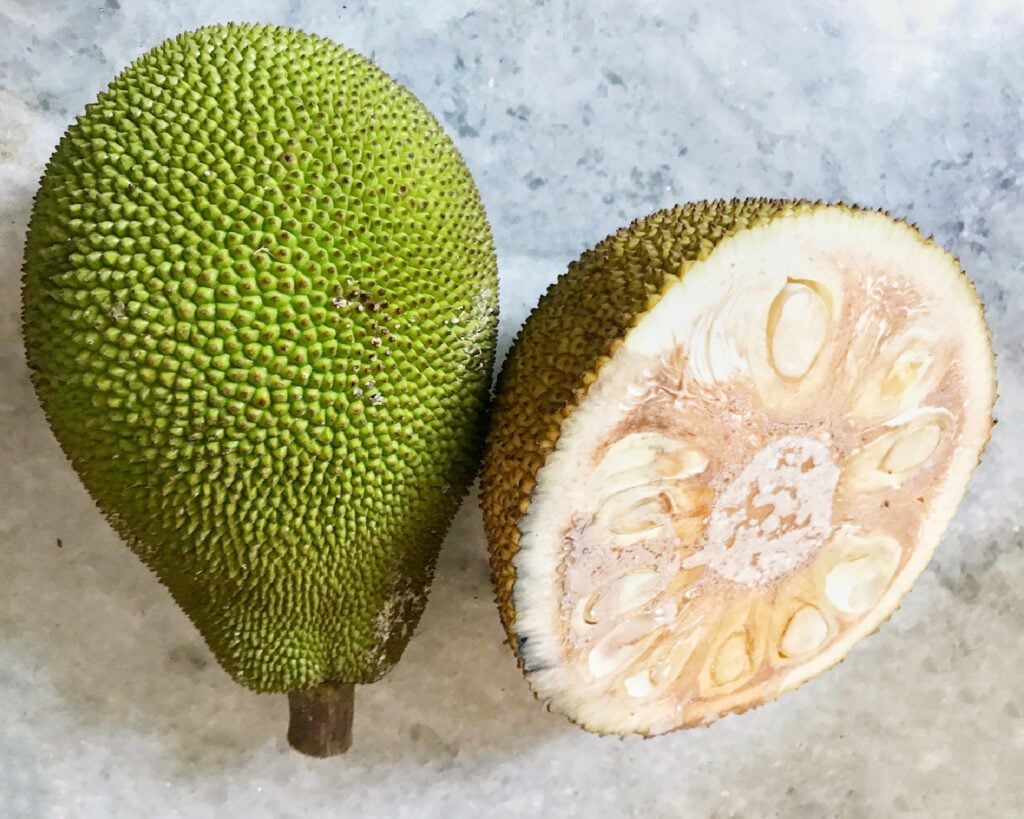 young green jackfruit that's useful for savory and soupy dishes like gumbo