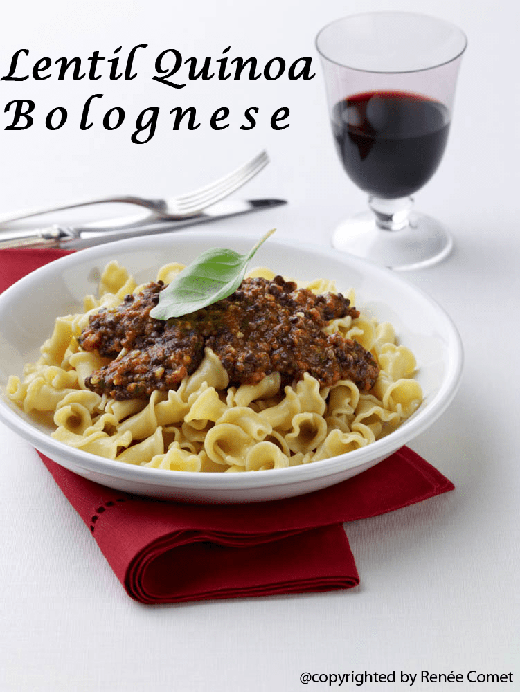 Lentil Quinoa Bolognese Sauce