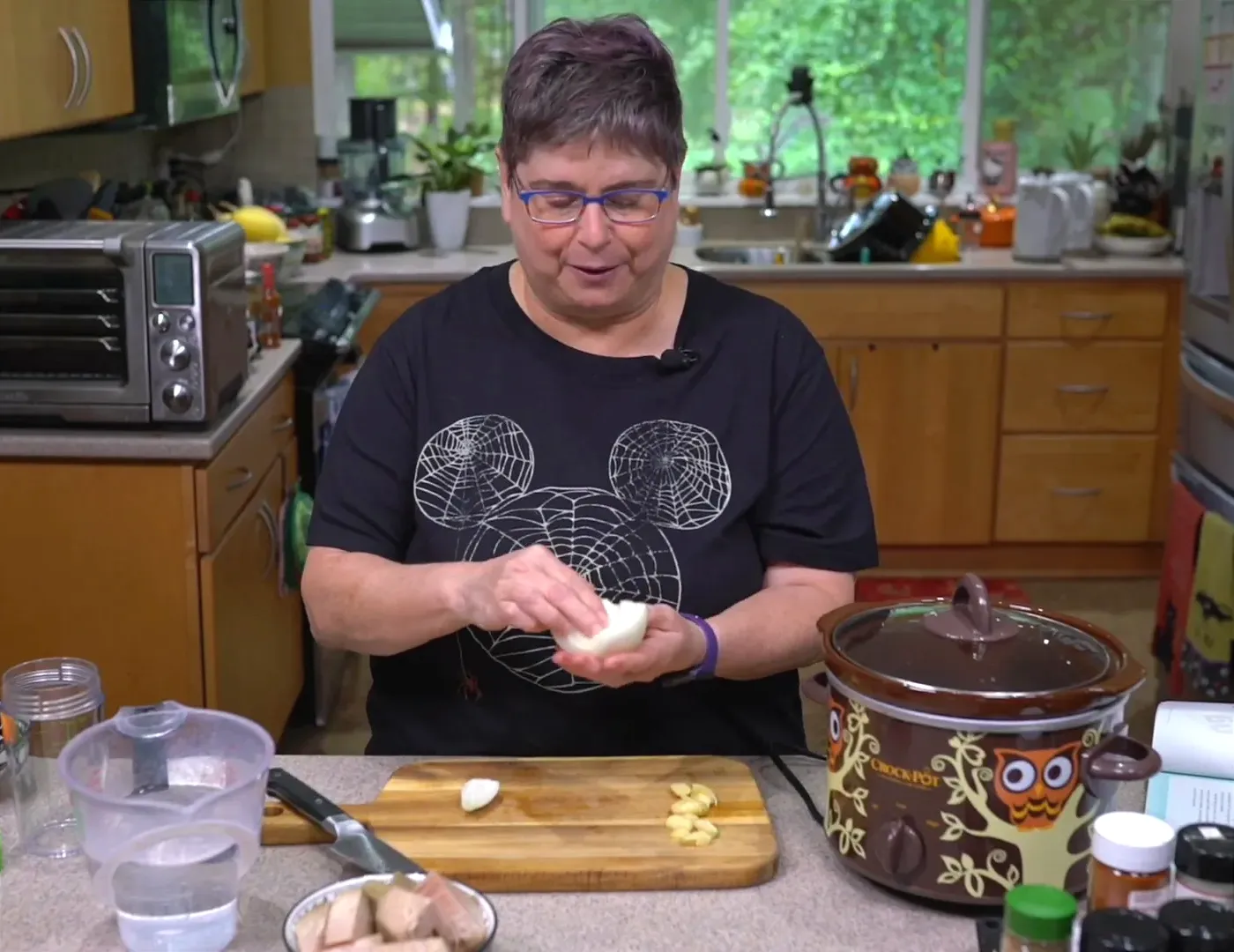 Chopping onions